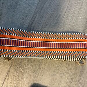 Striped Orange and Purple Bag Strap